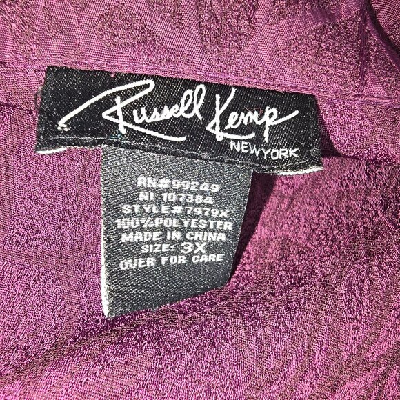 Vintage Purple Textured Button-Up Blazer Womans Plus Size 3x Russel Kent JJ4035 - Picture 10 of 11